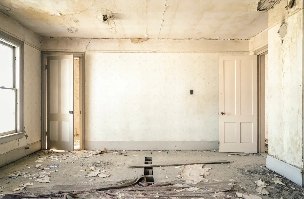 Waste disposal crew managing a cleanout project in New London